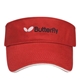 a red/white the visor cotton sun hat