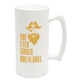 aerial view a classic white silipint(r) beer stein - 28 oz, image 1 of 3