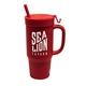 aerial view a classic red silipint(r) humbler - 32 oz, image 1 of 3