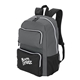 aerial view a gray rpet double - pocket computer backpack, image 1 of 2