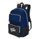 aerial view a navy rpet double - pocket computer backpack, image 1 of 2