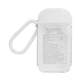 aerial view a white 1 oz hand sanitizer gel and carabiner, image 1 of 2