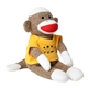 a brown cpsia safe knitted sock monkey