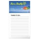 aerial view a white good value(tm) business card magnet with 50- sheet notepad, image 1 of 3