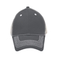 aerial view a charcoal/stone heavy stitch cap with mesh, image 1 of 3