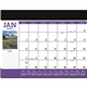 aerial view a black scenic desk pad calendar, image 1 of 2