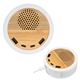 aerial view a white rabs bamboo speaker charger, image 1 of 2