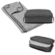 aerial view a gray packable blanket with carrying case, image 1 of 4