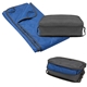 aerial view a navy packable blanket with carrying case, image 1 of 4