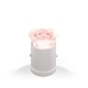 aerial view a white box & blush rose classique by vef le mini(tm) round, image 1 of 2