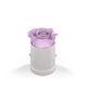 aerial view a white box & lavender rose classique by vef le mini(tm) round, image 1 of 2