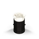 aerial view a black box & white rose classique by vef le mini(tm) round, image 1 of 2