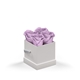 aerial view a white box & lavender rose classique by vef le petit, image 1 of 2