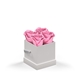 aerial view a white box & pink rose classique by vef le petit, image 1 of 2