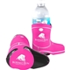 a neon pink (pms 806 c) boot shaped scuba coolie