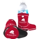 a red (pms 200 c) boot shaped scuba coolie