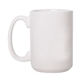 aerial view a white 15 oz ceramic mug white, image 1 of 3