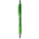 a translucent lime green macaw(tm) ballpoint pen with rubber grip