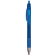 a translucent blue vp gel rubberized grip pen
