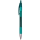 a translucent teal vp gel rubberized grip pen