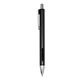 aerial view a black nifty pen with inset grip and matte finish, image 1 of 2