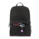aerial view a black virtu rpet laptop backpack, image 1 of 5