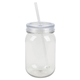 aerial view a clear bootlegger ii 27 oz rpet mason jar tumbler, image 1 of 4