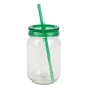 aerial view a green bootlegger ii 27 oz rpet mason jar tumbler, image 1 of 4