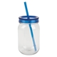 aerial view a blue bootlegger ii 27 oz rpet mason jar tumbler, image 1 of 4
