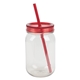 aerial view a red bootlegger ii 27 oz rpet mason jar tumbler, image 1 of 4