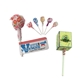 a group of dum dum lollipop with flag