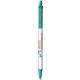 aerial view a white barrel & teal trim bic clic pen, image 2 of 2