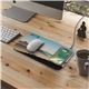 a group of nowire 2- in -1 mouse pad qi charger