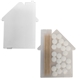 aerial view a solid white house shaped candy pick n mints, image 1 of 2