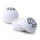 aerial view a white with peppermint golf ball mint container, image 1 of 2
