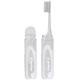 a white compact expanding travel toothbrush