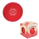 a red memory foam smooosh stress ball