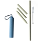 a blue wheat straw keychain set