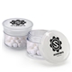 aerial view a frost with peppermint round plastic mint jar screw top, image 1 of 2