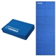 aerial view a royal blue lotus bound foldable yoga mat, image 1 of 5