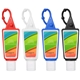 aerial view a group of hand sanitizer gel 1 oz bottle with carabiner, image 1 of 8