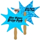 a group of burst hand fan full color (2 sides) - paper products