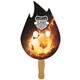 a group of flame hand fan full color (1 side) - paper products