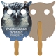 a group of owl recycled hand fan - paper products