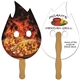 a group of flame hand fan full color (2 sides) - paper products