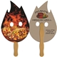 a group of flame recycled hand fan - paper products