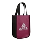 aerial view a burgundy yuma non - woven curve bottom tote, image 1 of 3