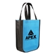 aerial view a sky blue yuma non - woven curve bottom tote, image 1 of 3