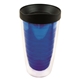 aerial view a black lid & blue tumbler 16 oz double wall acrylic orbit tumbler, image 2 of 3