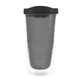 aerial view a black lid & smoke gray tumbler 16 oz double wall acrylic orbit tumbler, image 4 of 5